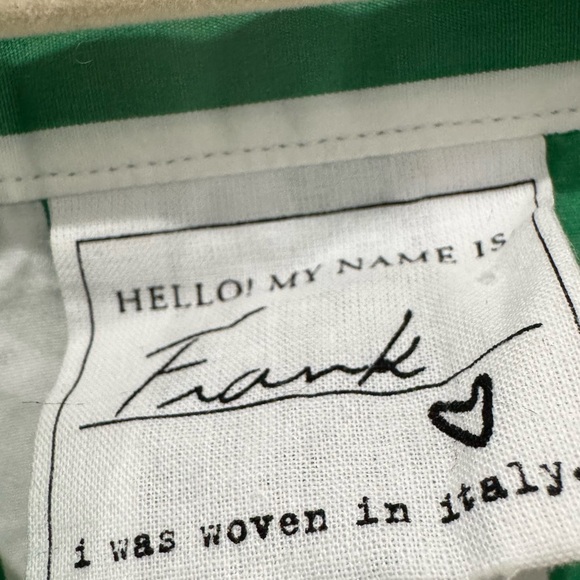 Frank & Eileen “Frank” Classic Fit Cotton button down shirt in green stripe - Picture 8 of 11